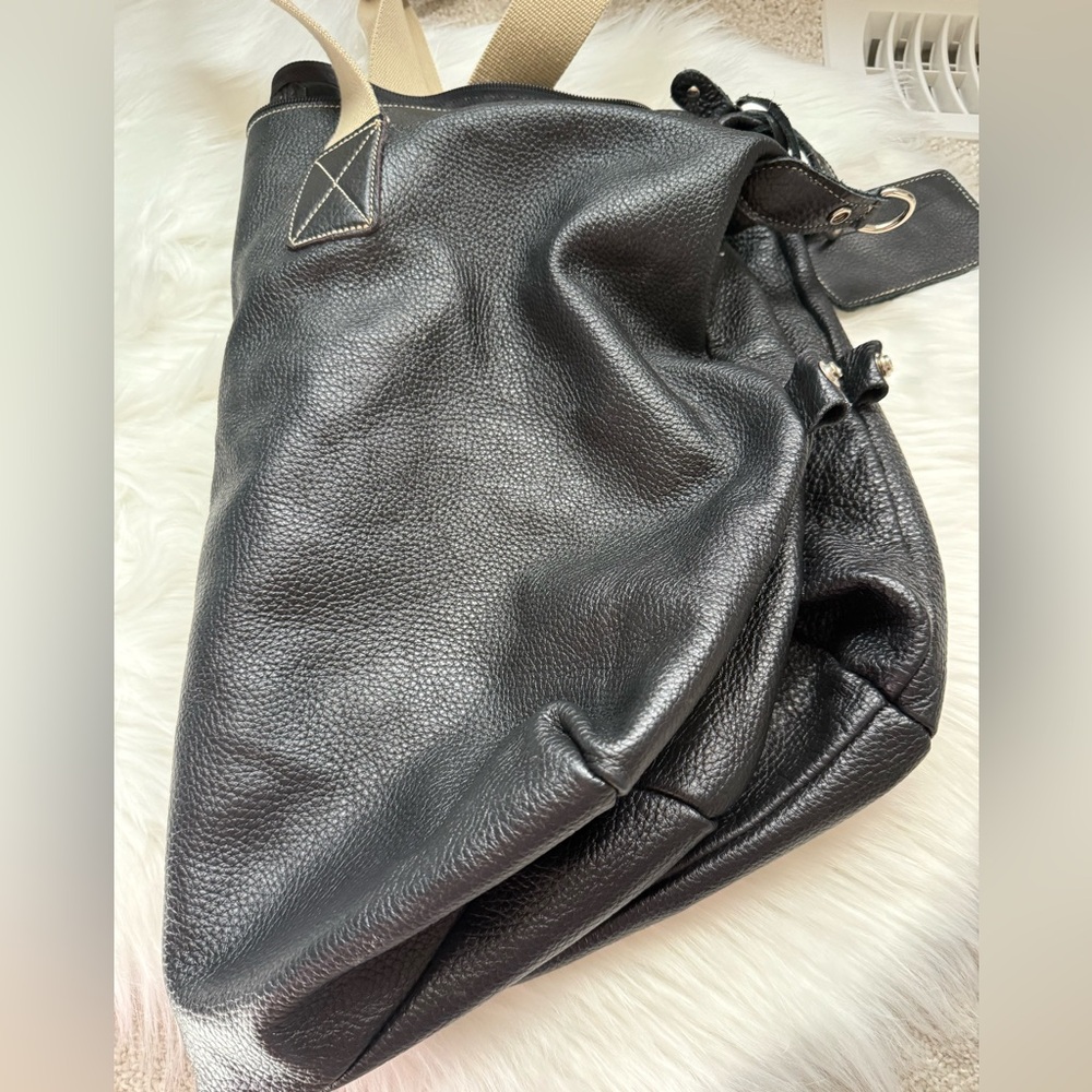 Roots Black Tote with Cream Handles - Picture 8 of 8